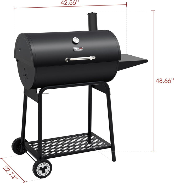 Royal Gourmet 30 Barrel 627 sq in Charcoal Grill Bundle with Kingsford 16 lb Original Charcoal Briquettes